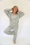 Heather Gray Quarter - Zip Lounge Set - Anderson Ave boutique