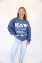 Heaven Bound Faith Based Graphic Sweatshirt – Navy Blue - Anderson Ave boutique