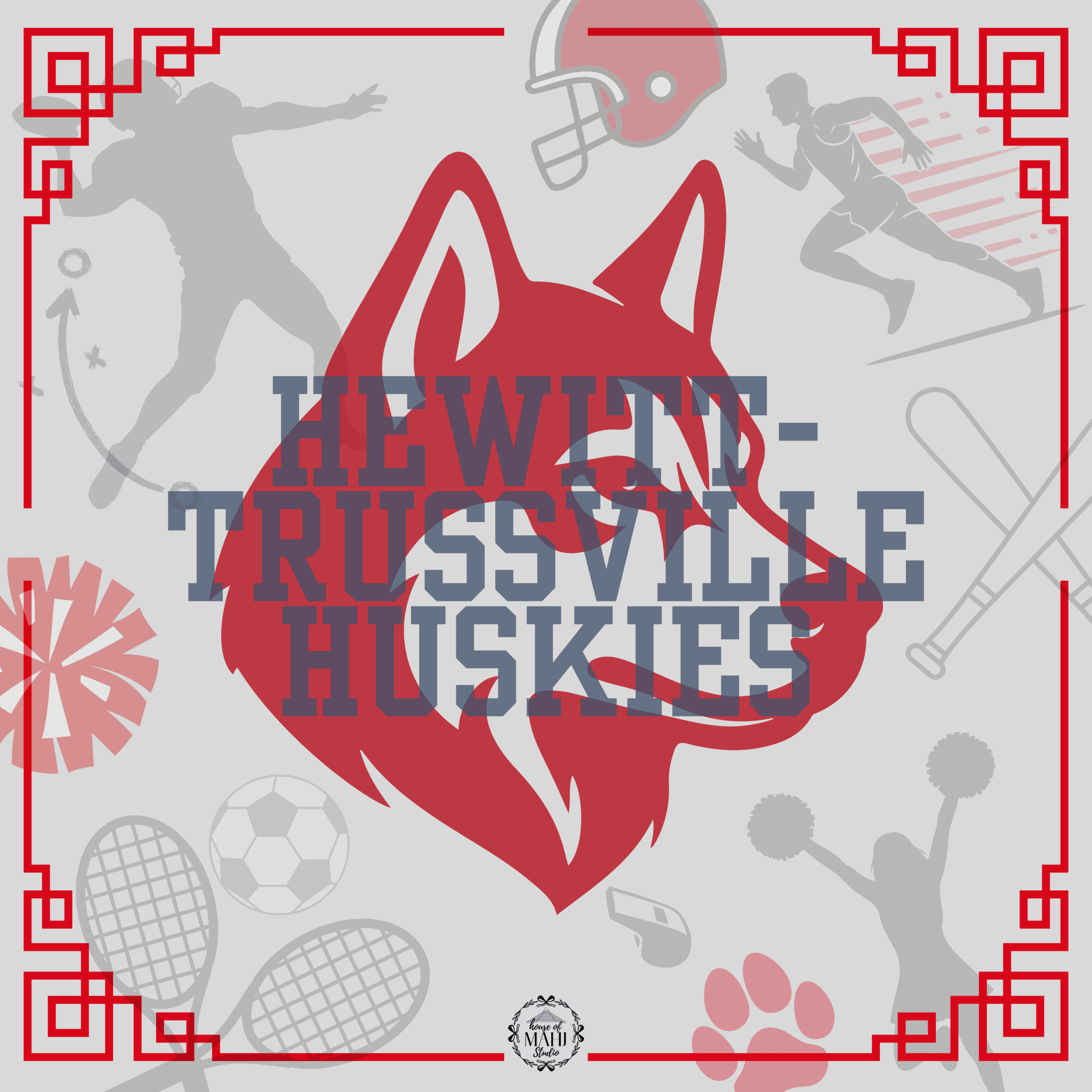 Hewitt Trussville Huskies Mahjong Mat - Anderson Ave boutique
