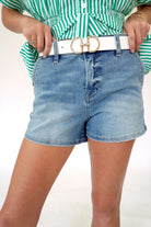 Hidden Jeans High - Rise Stretch Denim Shorts | Medium Light Wash - Anderson Ave boutique