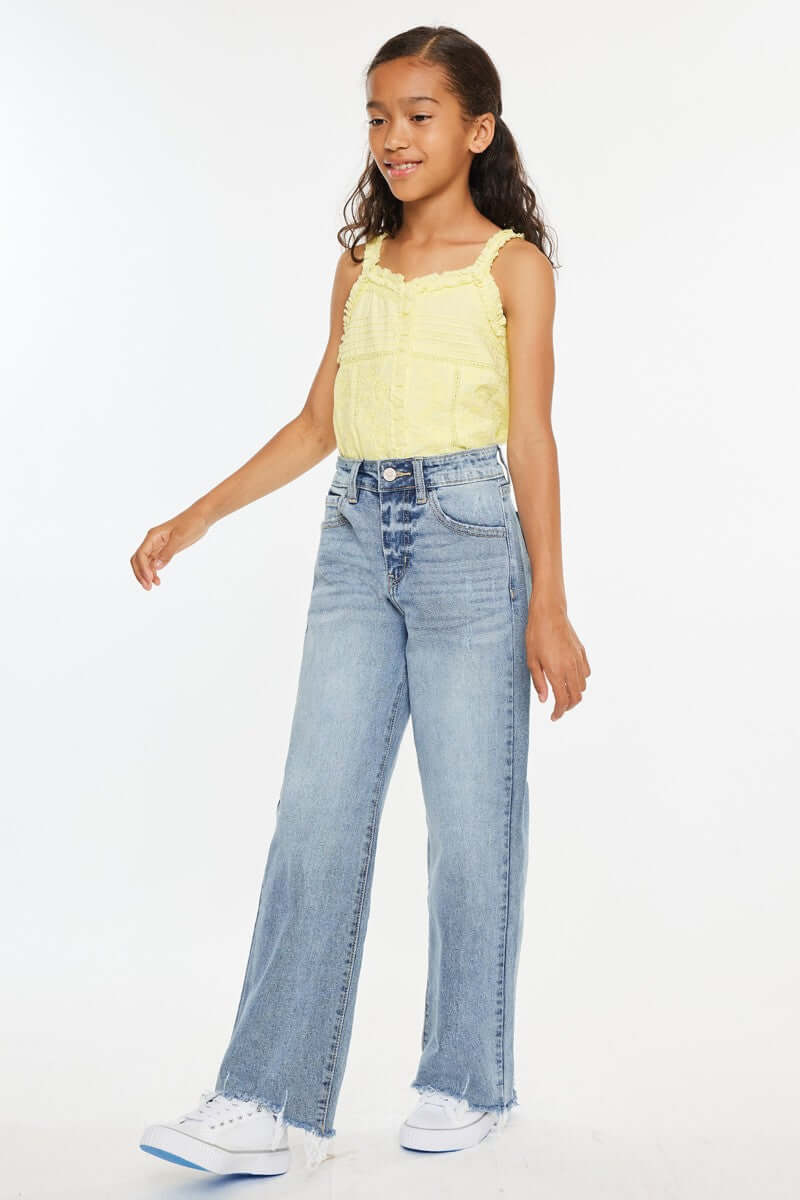 High Rise Slim Wide Leg Jeans - Anderson Ave boutique