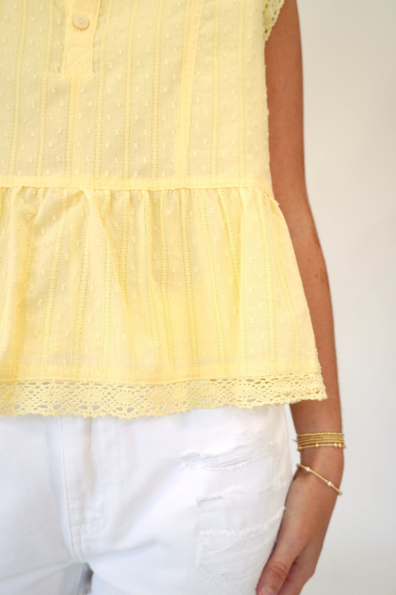 High - Rise White Cutoff Denim Shorts - Anderson Ave boutique