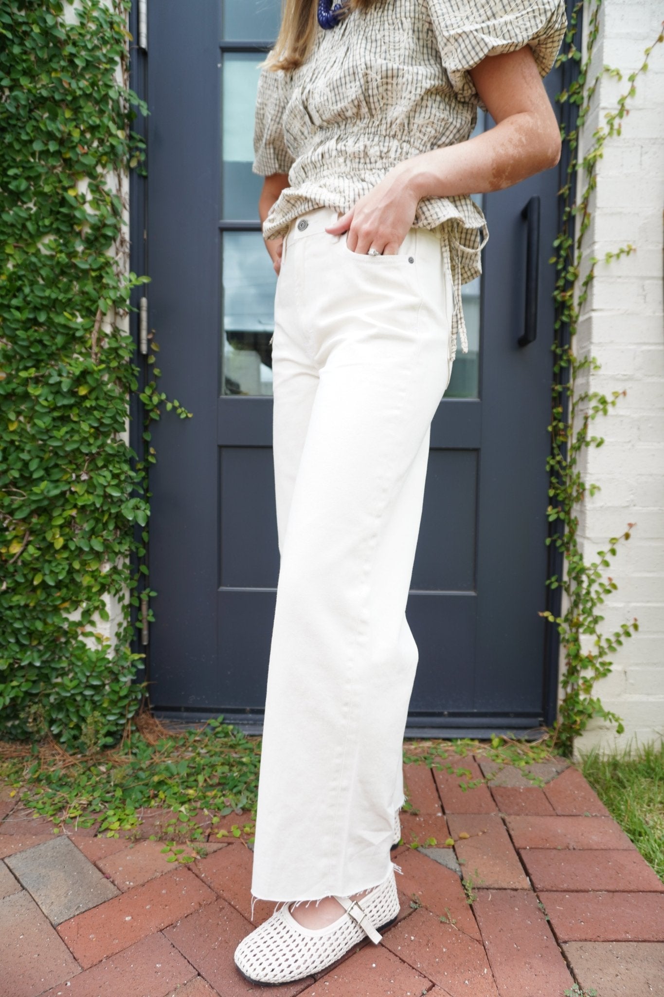 High Rise Wide Leg Crop Jeans - Anderson Ave boutique