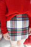 Holly Plaid Holiday Mini Skort - Multi - Anderson Ave boutique