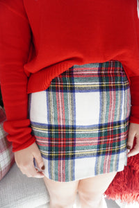 Holly Plaid Holiday Mini Skort - Multi - Anderson Ave boutique