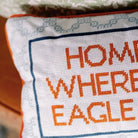Home Is Where the Eagle Flies Needlepoint Pillow - Anderson Ave boutique