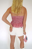 Honeysuckle Halter Top - Red - Anderson Ave boutique