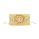 Isla Woven Straw Clutch & Detachable Crossbody – Chic Boho Summer Purse - Anderson Ave boutique
