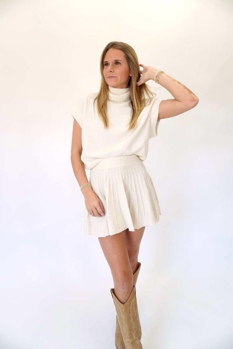 Ivory Knit Sweater Skirt Set - Anderson Ave boutique