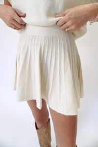 Ivory Knit Sweater Skirt Set - Anderson Ave boutique