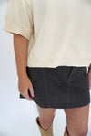 Ivory Short Sleeve Sweater Top - Anderson Ave boutique