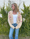 Jenny 3D Rose Knit Sweater Cardigan - Anderson Ave boutique