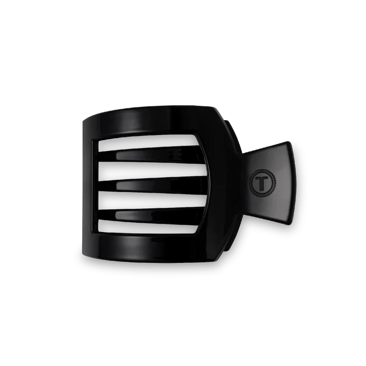 Jet Black Small Flat Square Hair Clip - Anderson Ave boutique