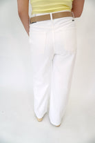 Kancan High Rise Wide Leg White Jeans - Anderson Ave boutique