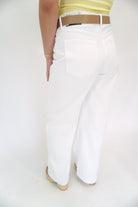 Kancan High Rise Wide Leg White Jeans - Anderson Ave boutique