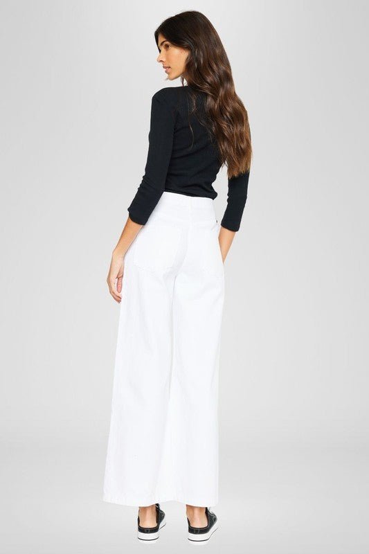 KanCan White High Rise wide leg Jeans - Anderson Ave boutique