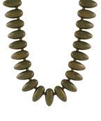 Large Olive Green Marbled Beaded Collar Necklace - Anderson Ave boutique
