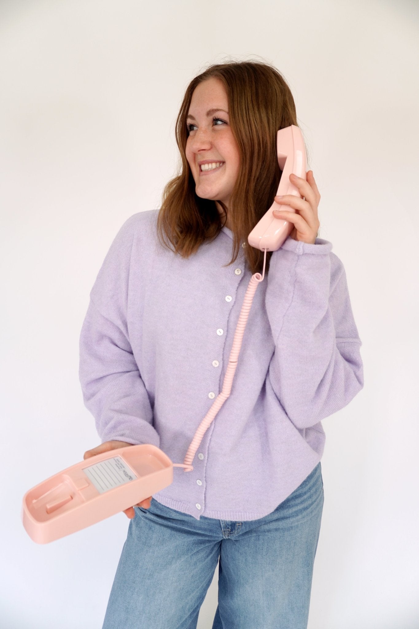 Lavender Button - Front Cardigan Sweater - Anderson Ave boutique