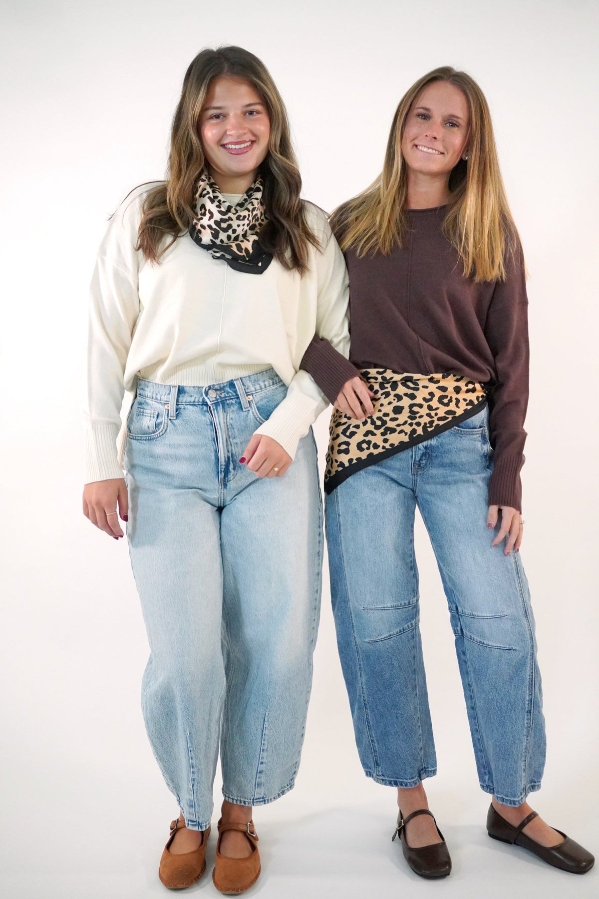 Leopard Print Satin Square Scarf with Black Border - Anderson Ave boutique
