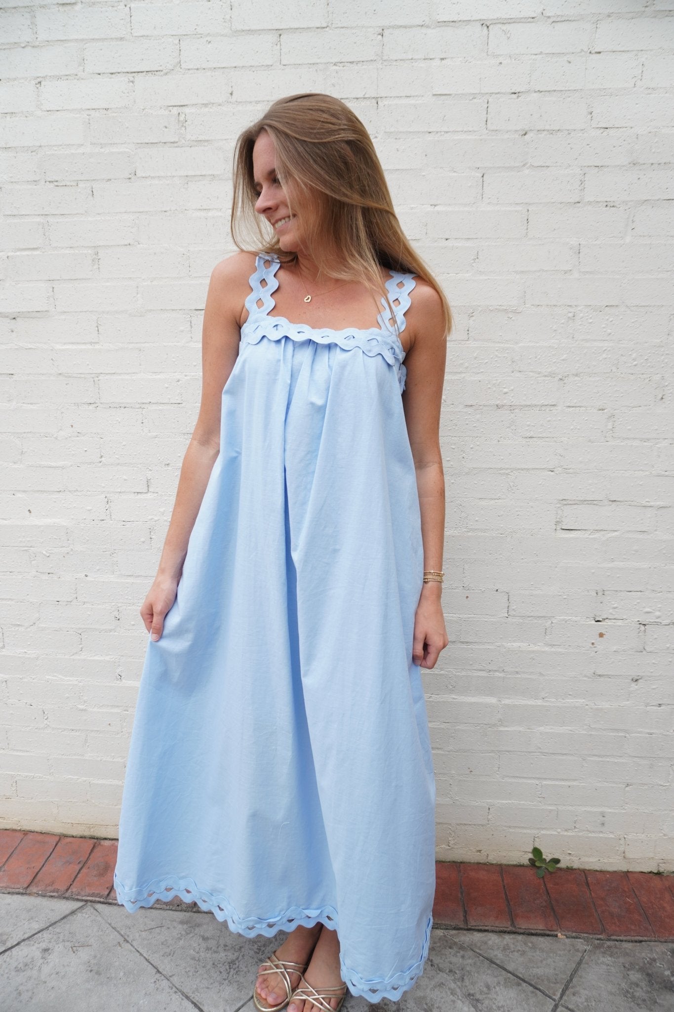 Light Blue Midi Dress - Anderson Ave boutique