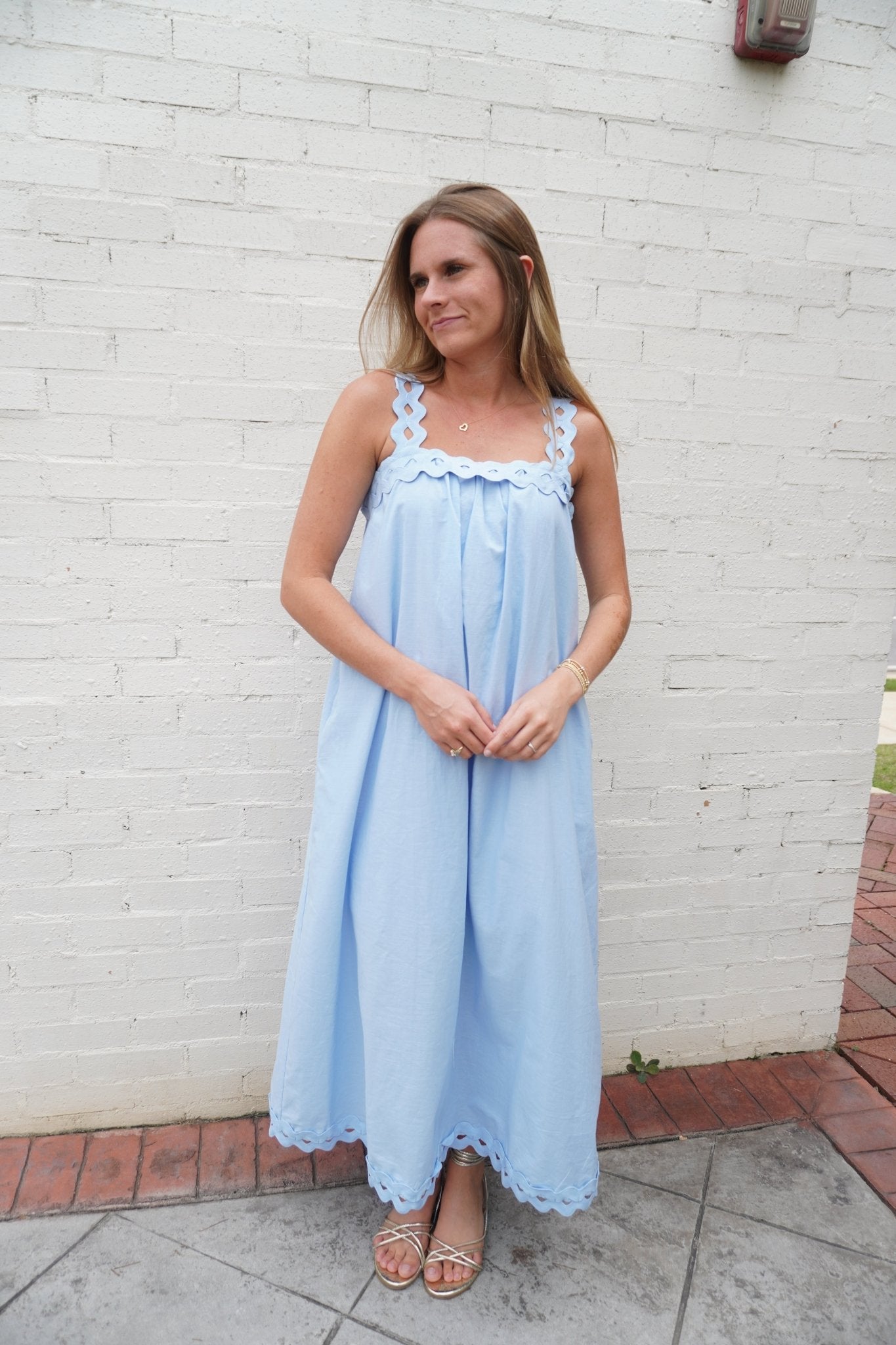 Light Blue Midi Dress - Anderson Ave boutique