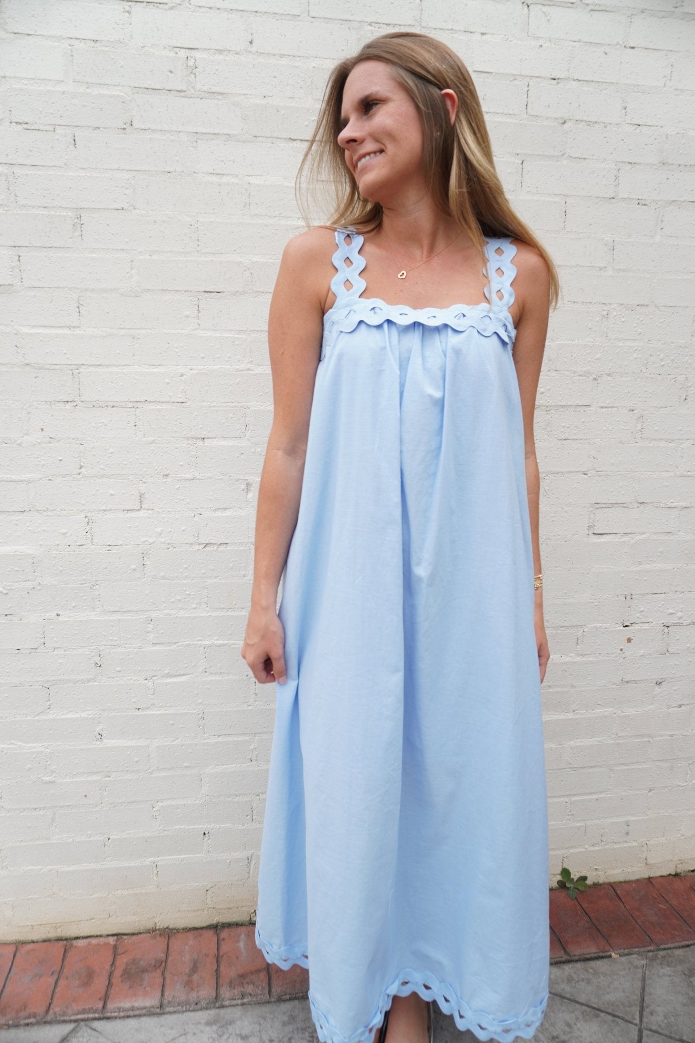 Light Blue Midi Dress - Anderson Ave boutique