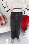 Lilly Wide Leg Jeans Black - Anderson Ave boutique