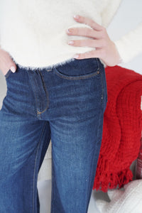 Lilly Wide Leg Jeans Dark Wash - Anderson Ave boutique
