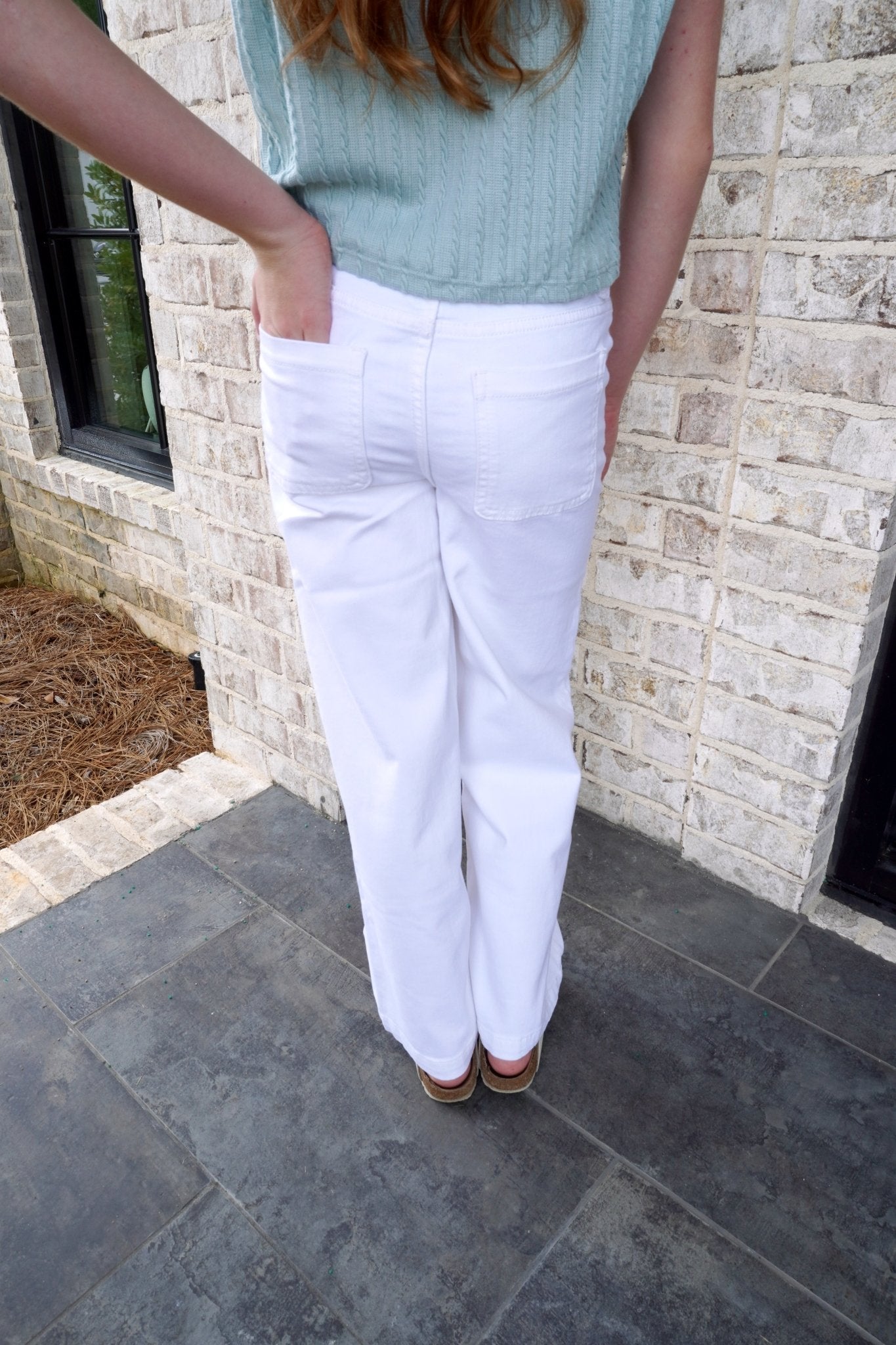 Lilly Wide Leg Jeans - White - Anderson Ave boutique