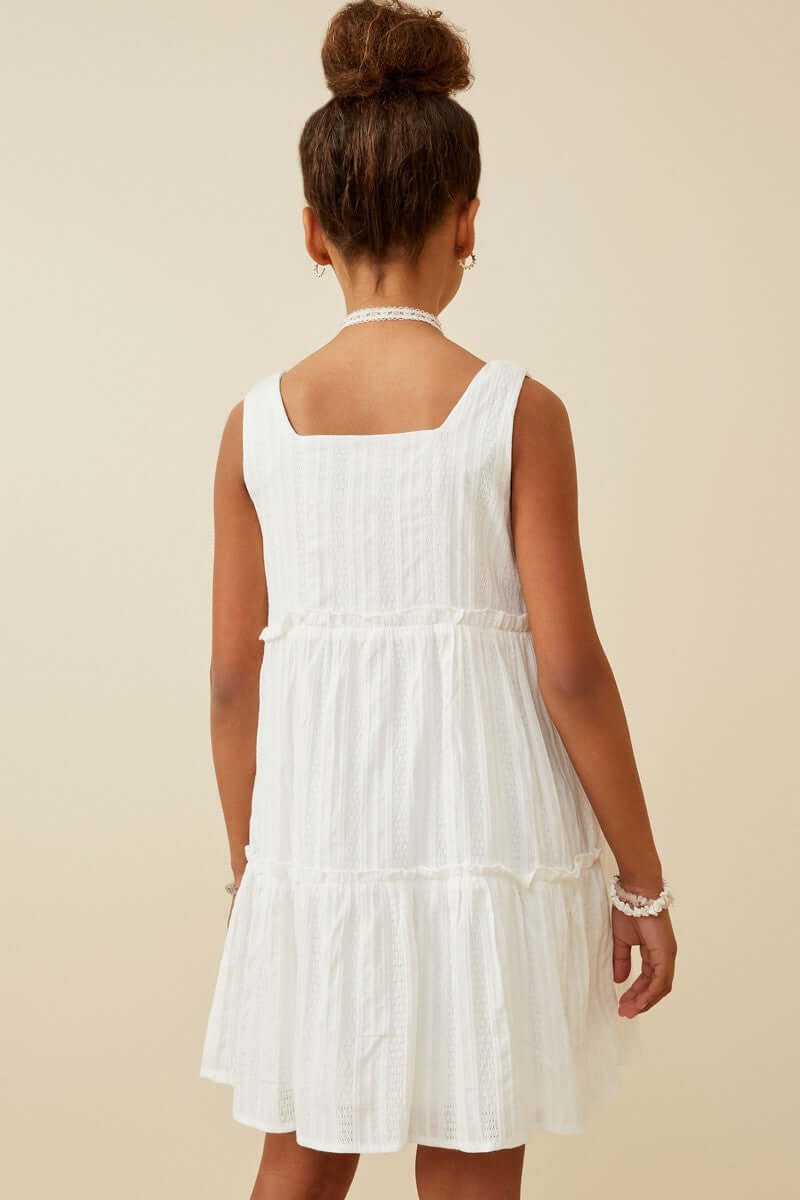 Luna Lace White Tiered Sundress – Girls' Summer Dress - Anderson Ave boutique