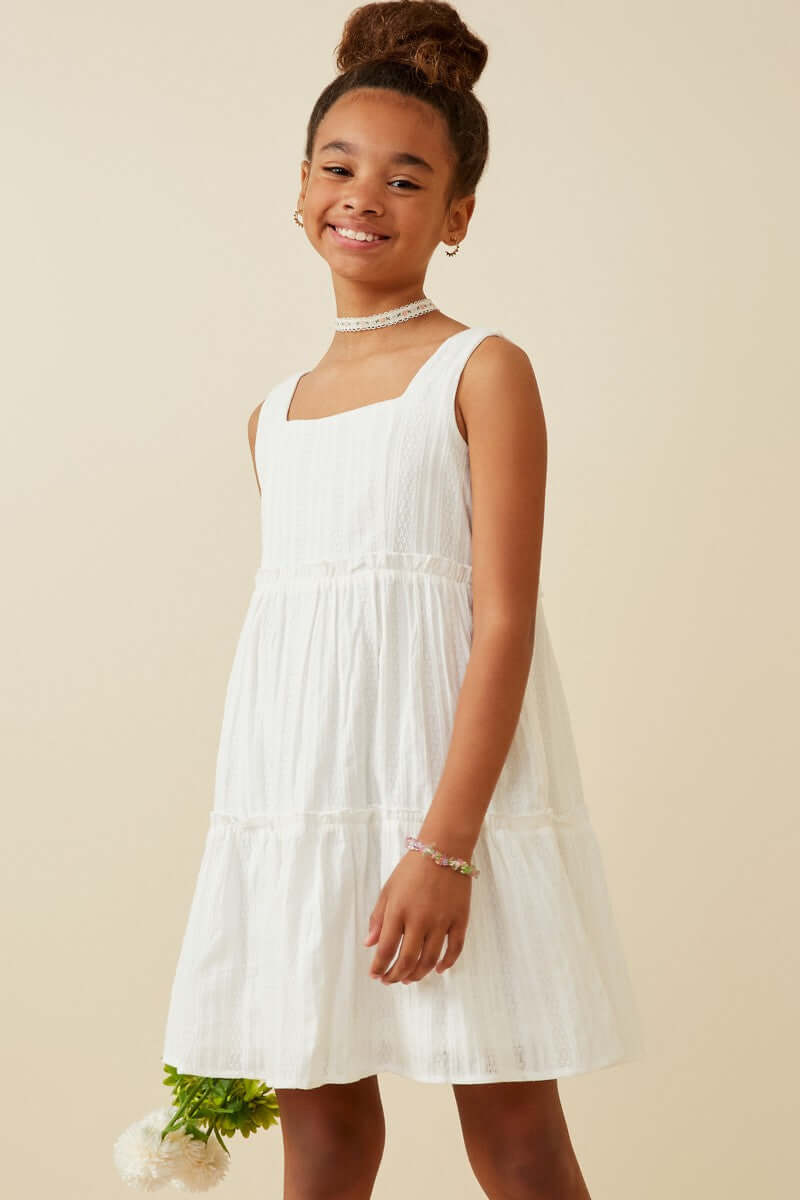 Luna Lace White Tiered Sundress – Girls' Summer Dress - Anderson Ave boutique