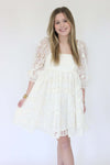 Magnolia Floral Dress - White - Anderson Ave boutique