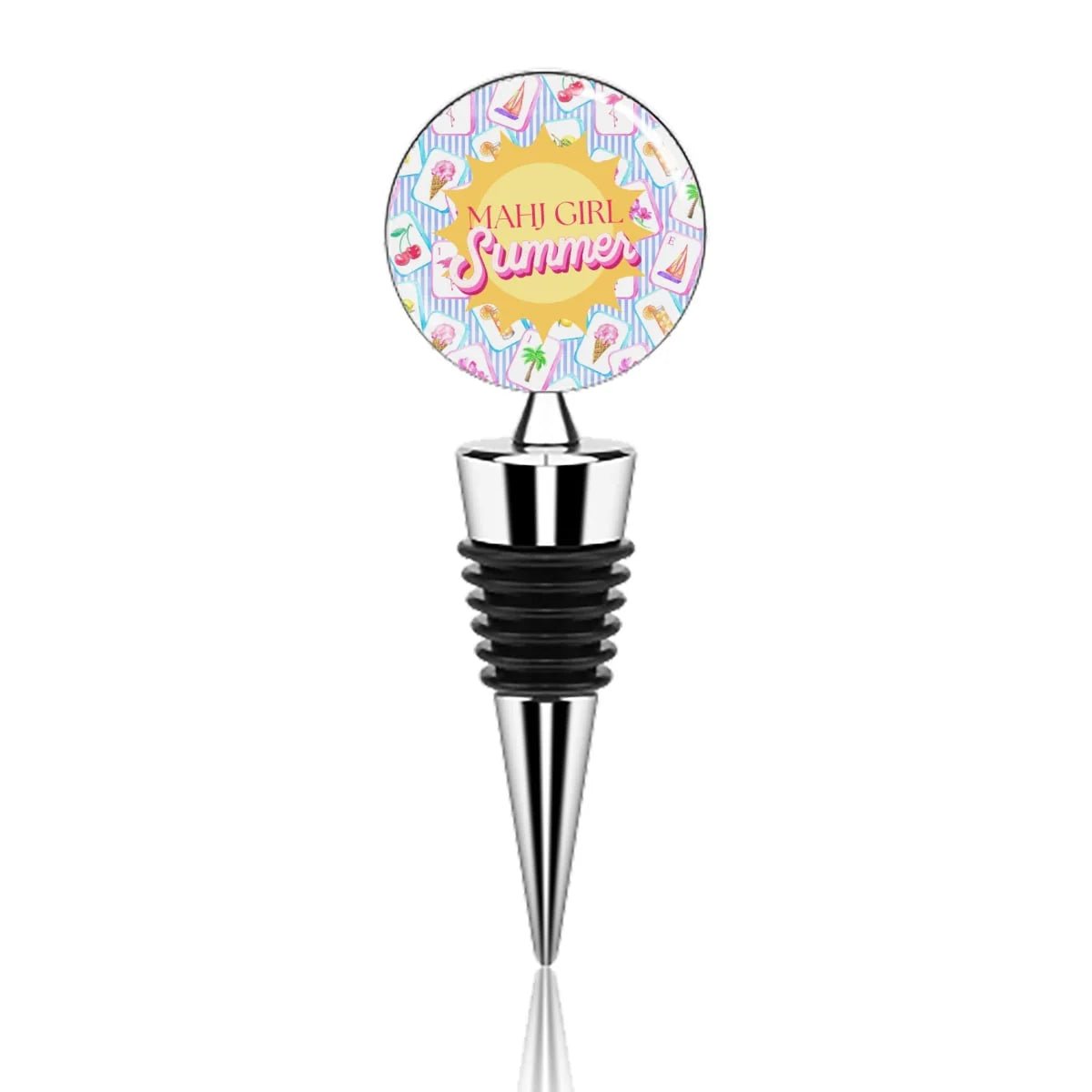 Mahj Girl Summer Wine Bottle Stopper - Anderson Ave boutique