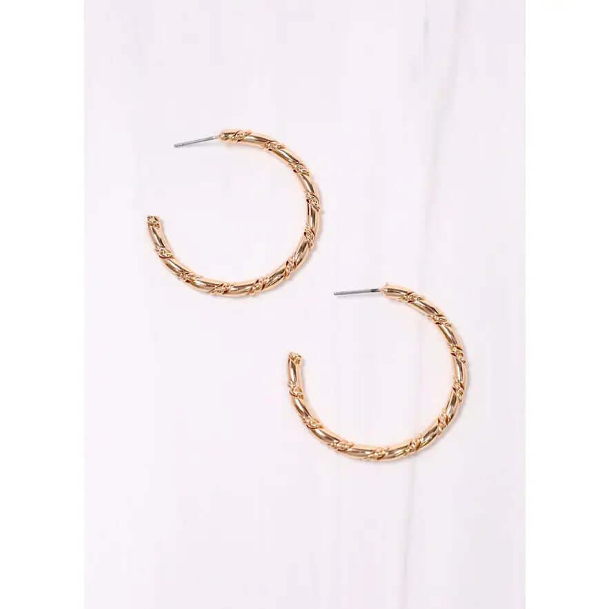 Mette Twisted Hoop Earring Gold - Anderson Ave boutique