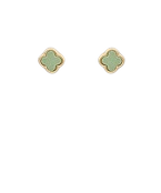Mint Green Clover Stud Earrings - Anderson Ave boutique