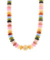 Multi Color Beaded Necklace with Gold Accent - Anderson Ave boutique