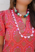 Multicolor Chunky Beaded Statement Necklace - Anderson Ave boutique