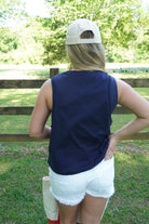 Navy Lobster Patch Tank - Anderson Ave boutique