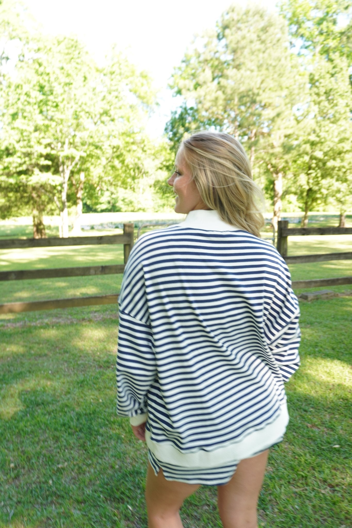 Navy Stripe USA Lounge Set - Anderson Ave boutique