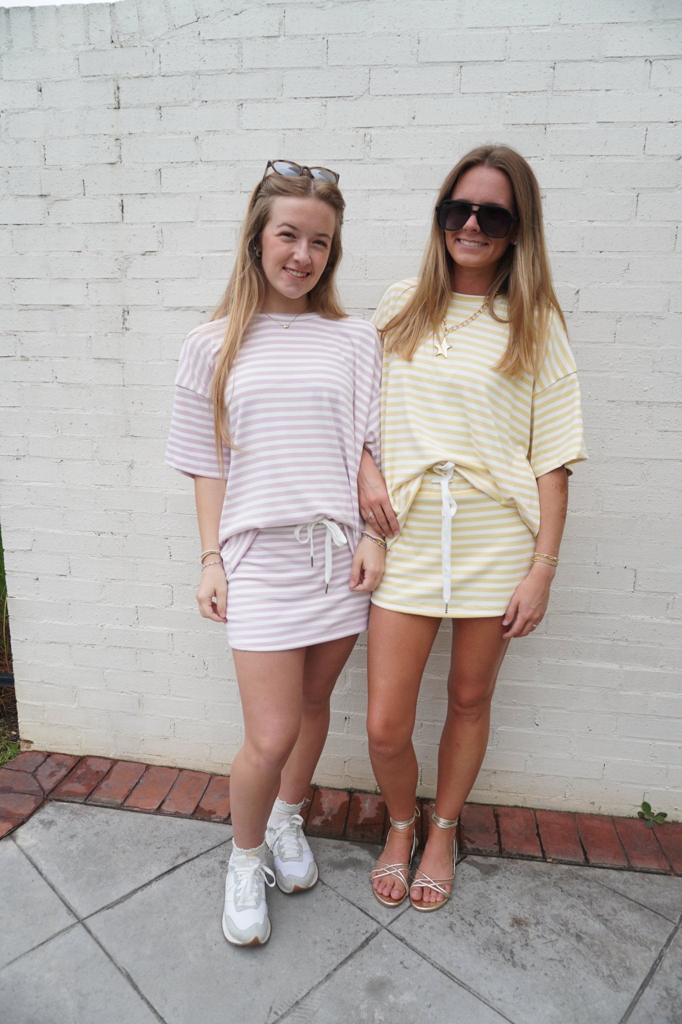 Pale Pink Mid Rise Skort Set - Anderson Ave boutique