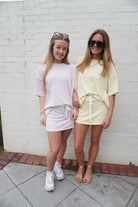 Pale Pink Mid Rise Skort Set - Anderson Ave boutique