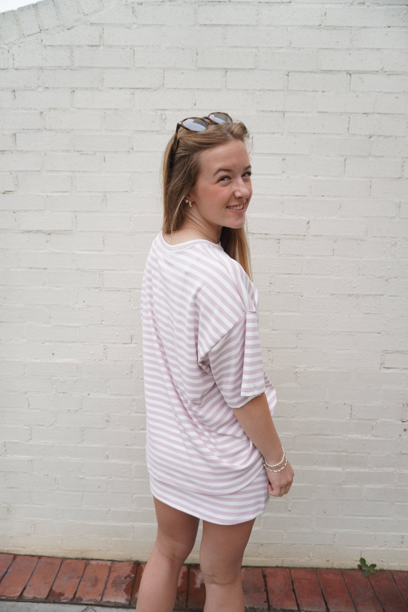 Pale Pink Mid Rise Skort Set - Anderson Ave boutique