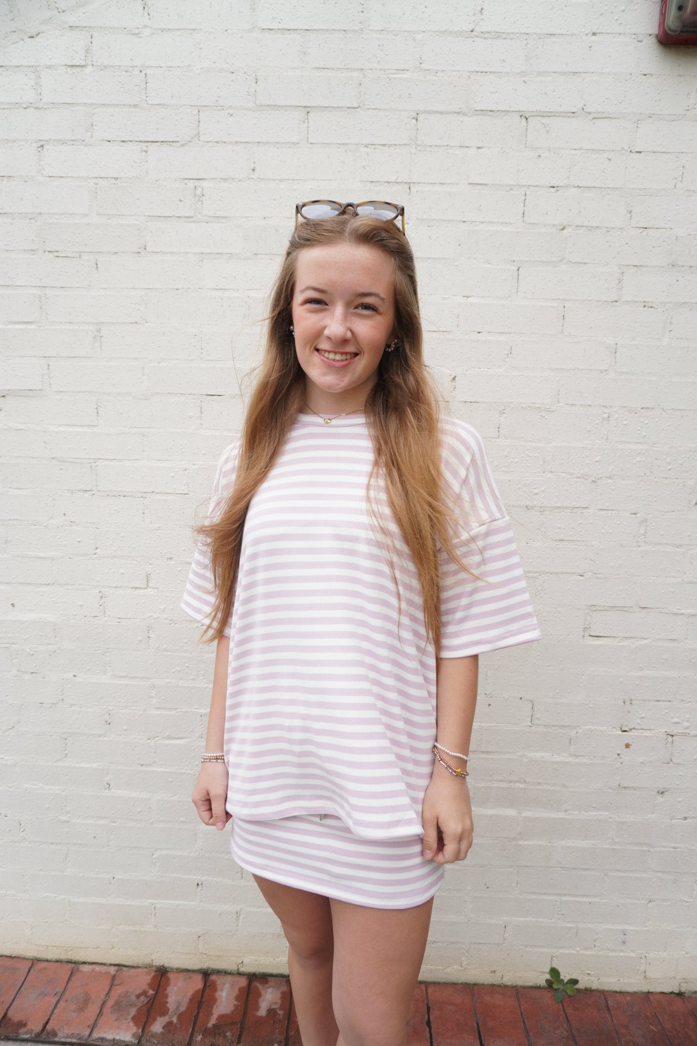 Pale Pink Mid Rise Skort Set - Anderson Ave boutique