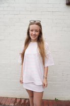 Pale Pink Mid Rise Skort Set - Anderson Ave boutique