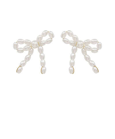 Pearl Whimsy Bow Earrings - Anderson Ave boutique