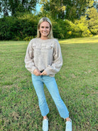 Penelope Criss Cross Pattern Sweater - Anderson Ave boutique