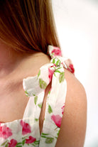 Petal Bloom Square Neck Tie - Strap Mini Dress - Anderson Ave boutique