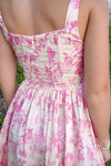 Pink and white drop waist Mini dress - Anderson Ave boutique