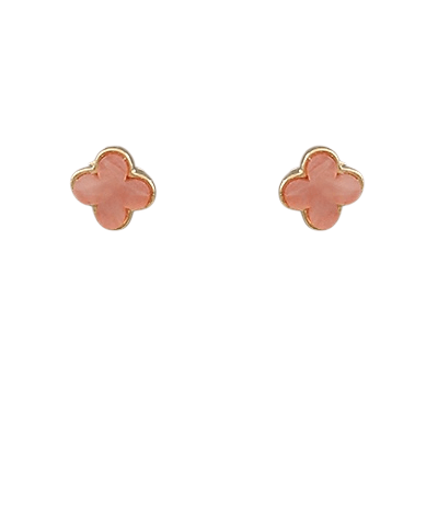 Pink Clover Stud Earrings - Anderson Ave boutique