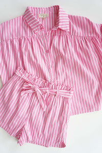 Pink Pop Striped Lounge Set - Anderson Ave boutique